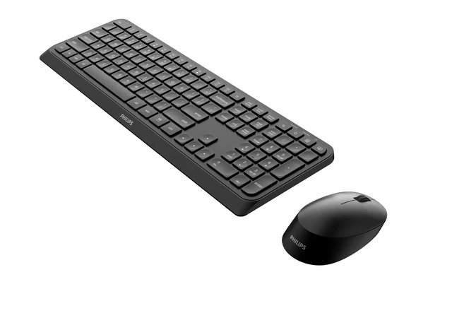 Alt view image 3 of 3 - Philips 3000 series SPT6307B/31 keyboard Mouse included RF Wireless QWERTY English Black