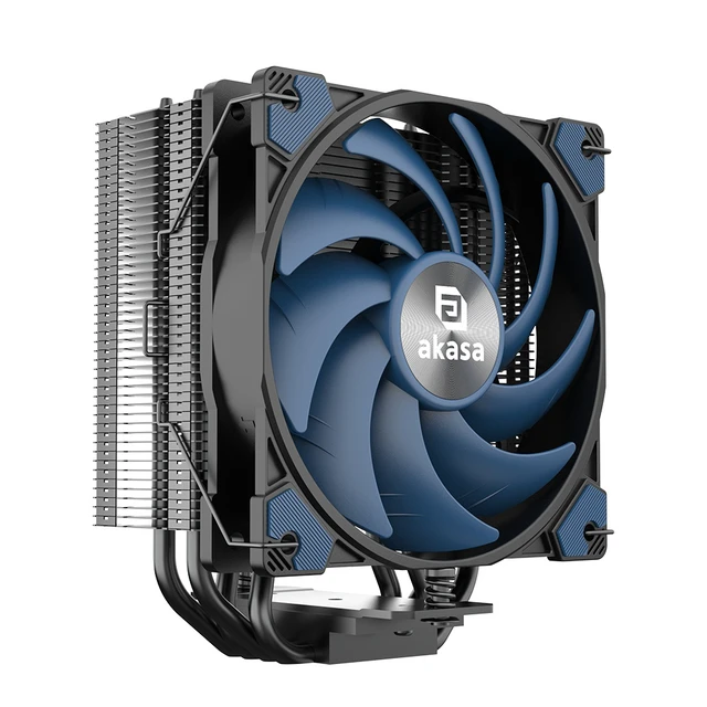 Alt view image 3 of 5 - Akasa AK-CC4021HP01V1 computer cooling system Processor Air cooler 12 cm Aluminium, Black, Blue 1 pc(s)