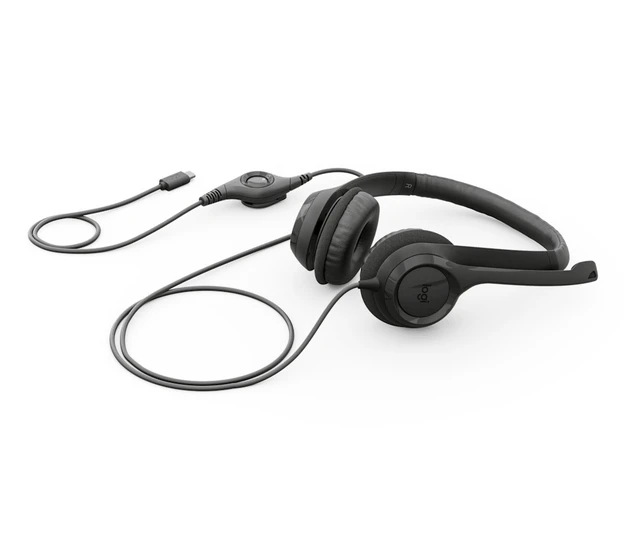 Alt view image 2 of 5 - Logitech H390 Headset Wired Head-band Calls/Music USB Type-C Black