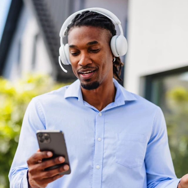 Alt view image 3 of 5 - Logitech Zone Wireless 2 ES Headset Wired & Wireless Head-band Calls/Music USB Type-C Bluetooth White