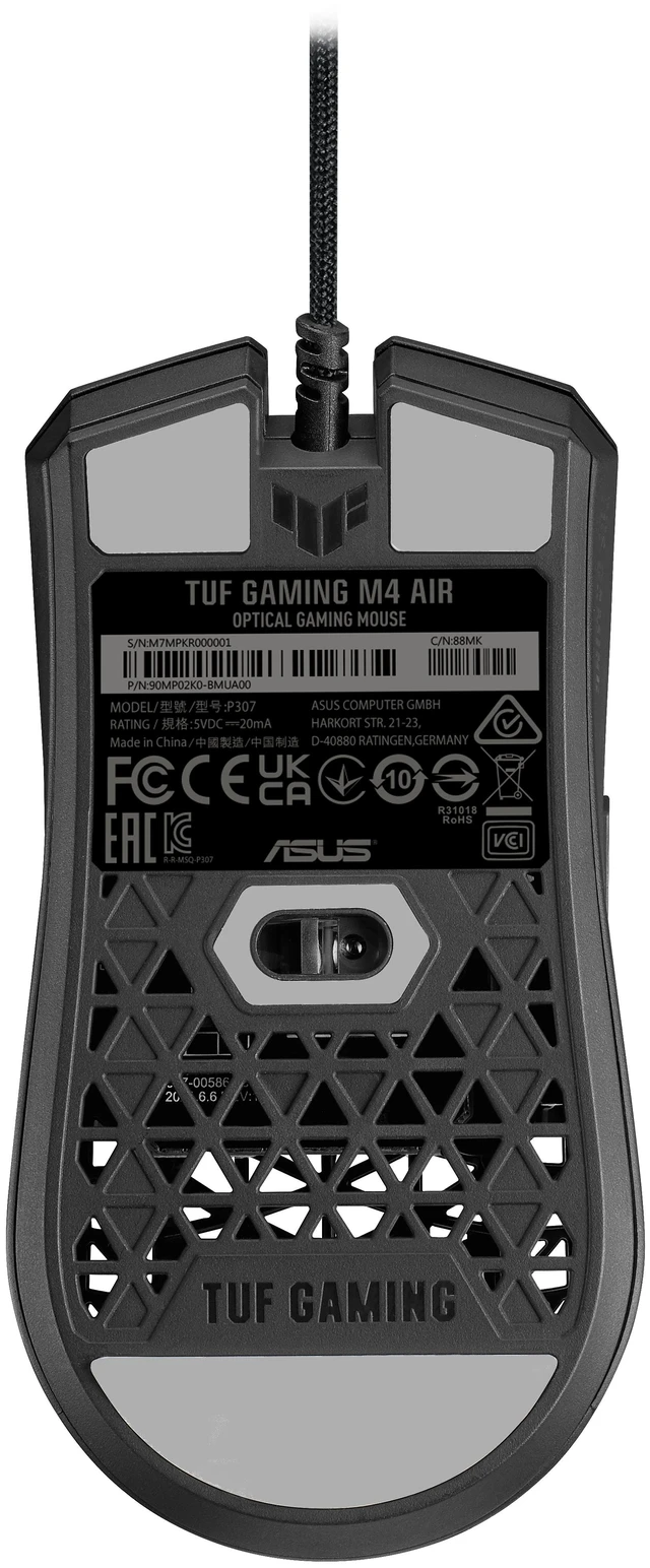 Alt view image 2 of 5 - ASUS TUF Gaming M4 Air mouse Ambidextrous USB Type-A Optical 16000 DPI