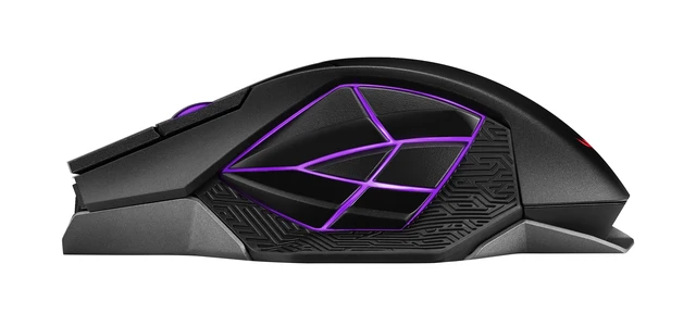 Alt view image 12 of 15 - ASUSTek Gaming Mouse Wireless ROG Spatha X MMO 19,000dpi 12 Program Buttons Dual Mode Connection Up to 67 Hours ROG Microswitch RGB Black