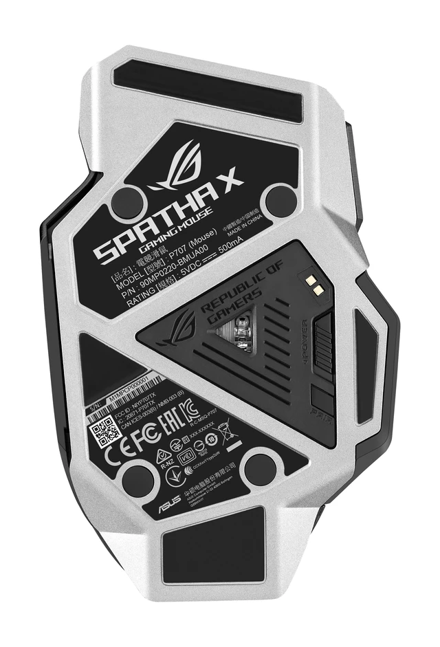 Alt view image 15 of 15 - ASUSTek Gaming Mouse Wireless ROG Spatha X MMO 19,000dpi 12 Program Buttons Dual Mode Connection Up to 67 Hours ROG Microswitch RGB Black