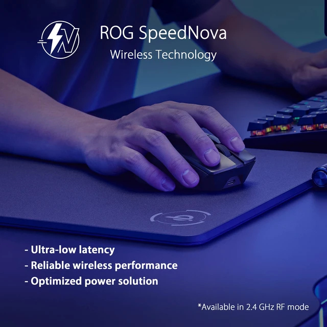Alt view image 3 of 5 - ASUS ROG Gladius III Wireless Aimpoint White mouse Right-hand RF Wireless + Bluetooth + USB Type-A Optical 36000 DPI
