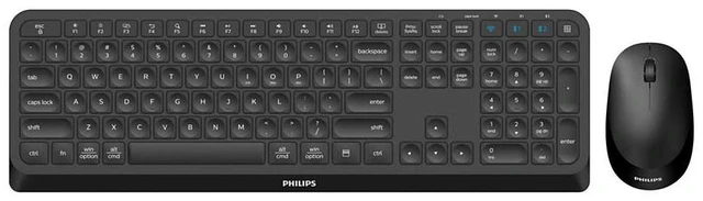 Main image of Philips 4000 series SPT6407B/31 keyboard Mouse included RF Wireless + Bluetooth QWERTY English Black