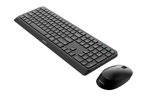 Alt view image 3 of 3 - Philips 4000 series SPT6407B/31 keyboard Mouse included RF Wireless + Bluetooth QWERTY English Black