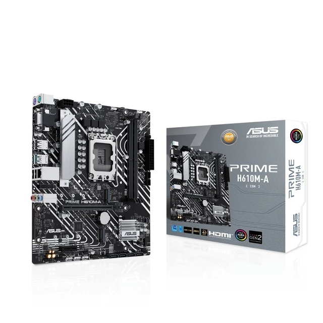 Alt view image 3 of 5 - ASUS PRIME H610M-A-CSM Intel H610 LGA 1700 micro ATX