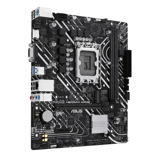 Alt view image 2 of 5 - ASUS PRIME H610M-K ARGB Intel H610 LGA 1700 micro ATX
