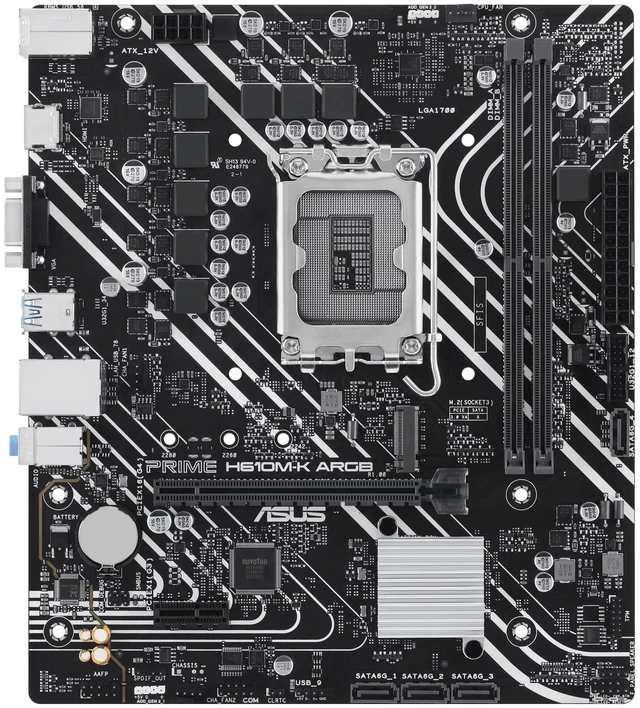 Main image of ASUS PRIME H610M-K ARGB Intel H610 LGA 1700 micro ATX