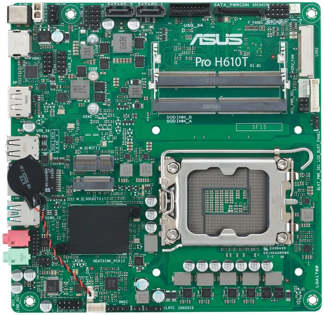 Alt view image 4 of 8 - ASUS PRO H610T-CSM Intel H610 LGA 1700 mini ITX - 90MB1G60-M0EAYC
