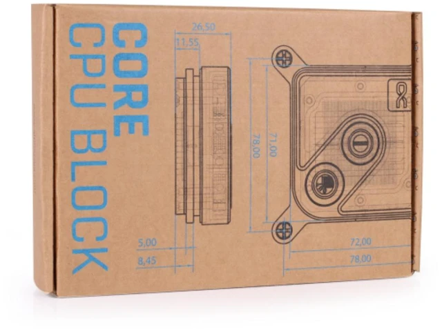 Alt view image 18 of 18 - Alphacool Core 1 - White CPU Water Block, G1/4, Nickel Plated Copper (13445)