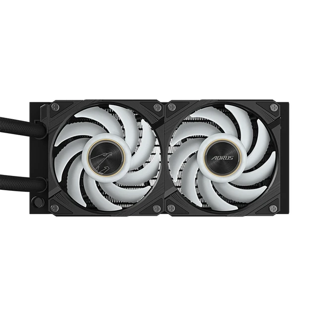Alt view image 5 of 5 - Gigabyte AORUS WATERFORCE X II 240 AIO Liquid CPU Cooler- 2x120mm ARGB Fans, full-color LCD, MAGNETIC interlocking mechanism, DAISY-CHAIN, Intel LGA 1700 and AMD AM5 Compatible, 6 Year Warranty