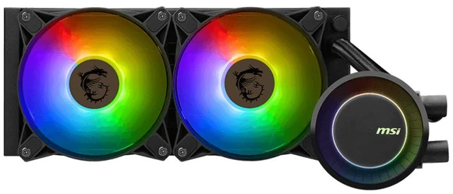 Main image of MSI MAG CORELIQUID E240 computer cooling system Motherboard, Processor Liquid cooling kit 12 cm Black