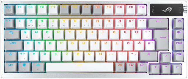 Main image of ASUS ROG Azoth keyboard Gaming USB + RF Wireless + Bluetooth White