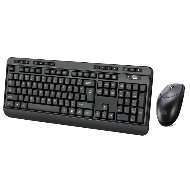 Alt view image 2 of 5 - Adesso WKB-1320CB-UK keyboard Mouse included Home RF Wireless QWERTY UK English Black