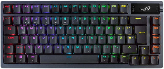 Main image of ASUS ROG Azoth keyboard Gaming USB + RF Wireless + Bluetooth QWERTY US English Black