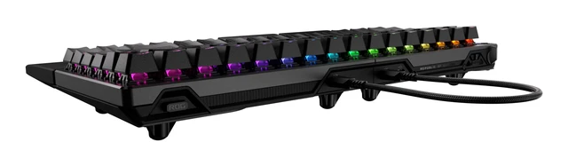 Alt view image 5 of 5 - ASUS ROG Falcata keyboard Gaming USB + RF Wireless + Bluetooth QWERTY Black