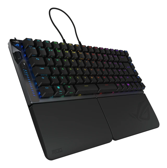 Alt view image 3 of 5 - ASUS ROG Falcata keyboard Gaming USB + RF Wireless + Bluetooth QWERTY Black