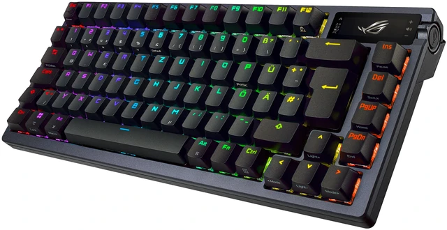 Alt view image 2 of 3 - ASUS ROG Azoth keyboard Gaming USB + RF Wireless + Bluetooth QWERTY US English Black