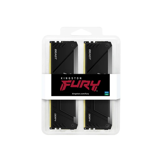 Alt view image 5 of 5 - Kingston FURY Beast RGB - DDR4 - kit - 16 GB: 2 x 8 GB - DIMM 288-pin - 3200 MHz / PC4-25600 - CL16 - 1.35 V - unbuffere