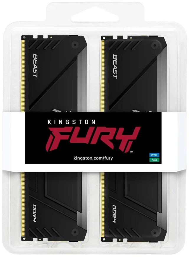 Alt view image 17 of 19 - Kingston Fury Beast RGB 3600 16GB (2x8GB) 3600MT/s DDR4 CL17 DIMM (Kit of 2) Computer Memory KF436C17BB2AK2/16