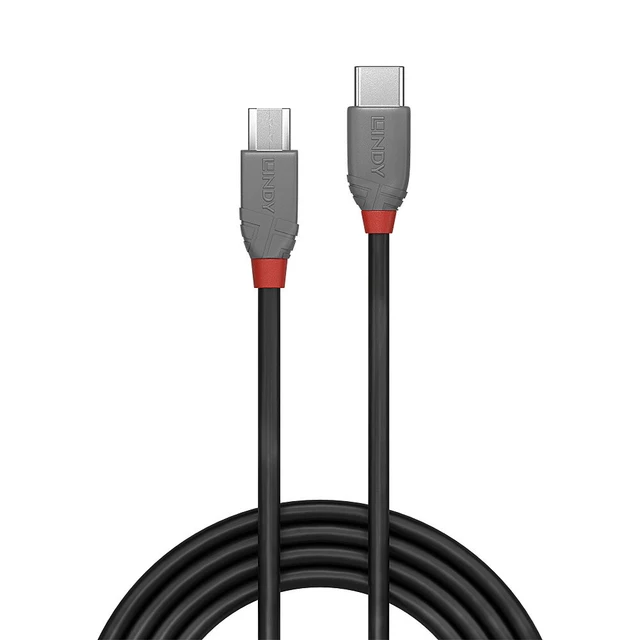 Alt view image 4 of 7 - Lindy 2m USB 2.0 Type C to Micro-B Cable, Anthra Line 36892