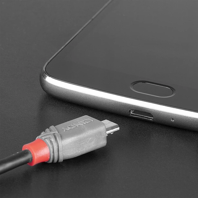 Alt view image 6 of 7 - Lindy 2m USB 2.0 Type C to Micro-B Cable, Anthra Line 36892