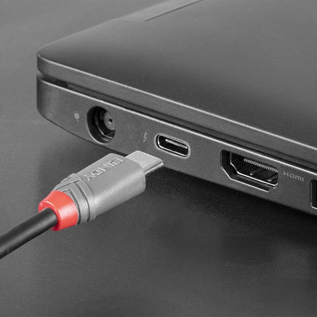 Alt view image 7 of 7 - Lindy 2m USB 2.0 Type C to Micro-B Cable, Anthra Line 36892
