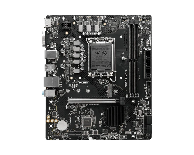 Alt view image 2 of 5 - MSI PRO H610M-E DDR5 Motherboard CPU SOCKET LGA1700 Intel HDMI VGA 1Gbps LAN