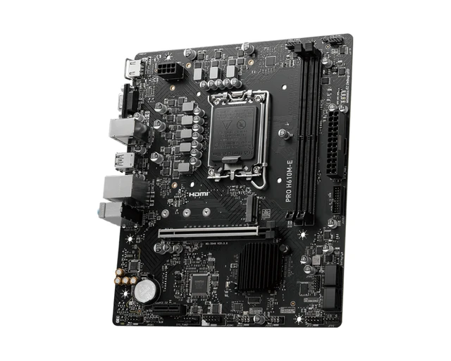 Alt view image 3 of 5 - MSI PRO H610M-E DDR5 Motherboard CPU SOCKET LGA1700 Intel HDMI VGA 1Gbps LAN