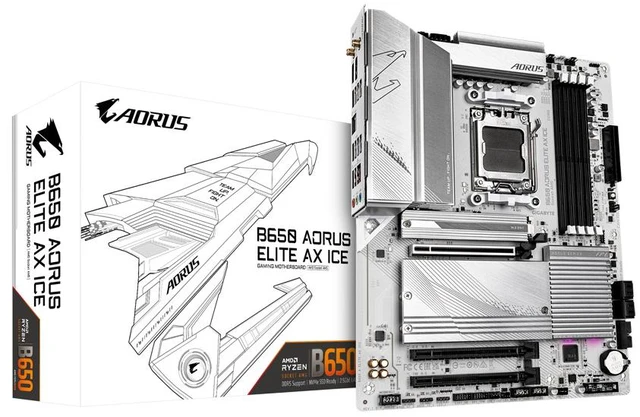 Main image of AORUS B650 ELITE AX ICE motherboard AMD B650 Socket AM5 ATX