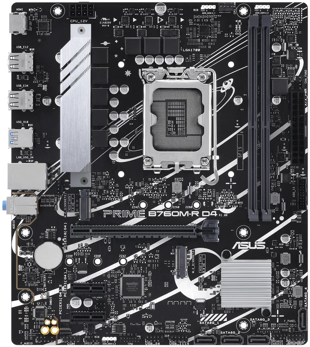 Alt view image 15 of 19 - ASUS PRIME B760M-R D4 Intel B760 LGA 1700 micro ATX