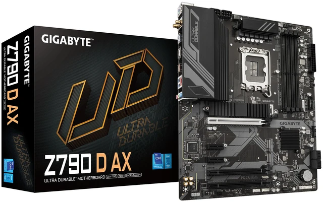 Alt view image 18 of 20 - Gigabyte Z790 D AX Motherboard LGA 1700 DDR5 ATX HDMI DP Wi-Fi 6E M.2 PCIe HDMI