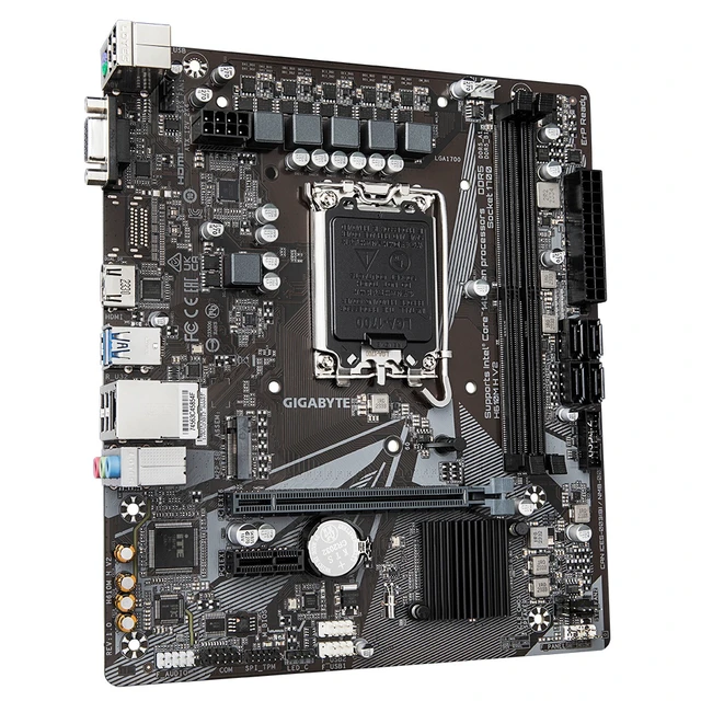 Alt view image 3 of 5 - Gigabyte H610M H V2 Motherboard - Supports Intel Core 14th CPUs, 4+1+1 Hybrid Digital VRM, up to 5600MHz DDR5, 1xPCIe 3.0 M.2, GbE LAN, USB 3.2 Gen 1