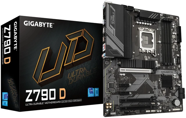 Alt view image 13 of 17 - GIGABYTE Z790 D DDR5 LGA 1700 Intel Z790 ATX Motherboard with DDR4, Triple M.2, PCIe 5.0, USB 3.2 Gen2X2 Type-C, 2.5GbE LAN, PCIe EZ-Latch, Multi-Key