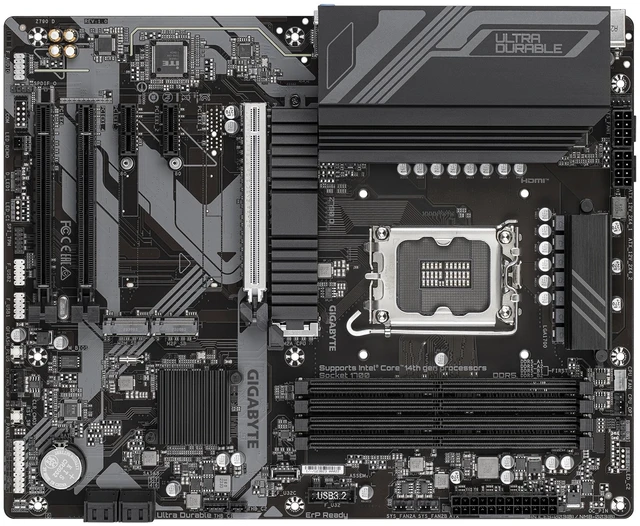 Alt view image 16 of 17 - GIGABYTE Z790 D DDR5 LGA 1700 Intel Z790 ATX Motherboard with DDR4, Triple M.2, PCIe 5.0, USB 3.2 Gen2X2 Type-C, 2.5GbE LAN, PCIe EZ-Latch, Multi-Key