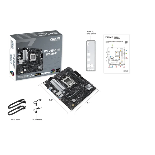 Alt view image 10 of 11 - ASUS Prime B650M-R Gaming Motherboard