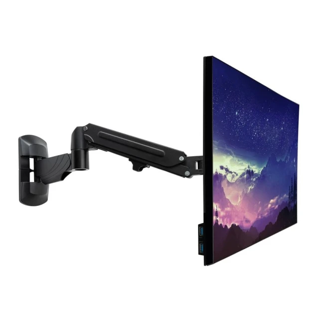 Alt view image 4 of 6 - Lindy Wall Mounted Single Gas Arm Display Mount - Black - FD6959781