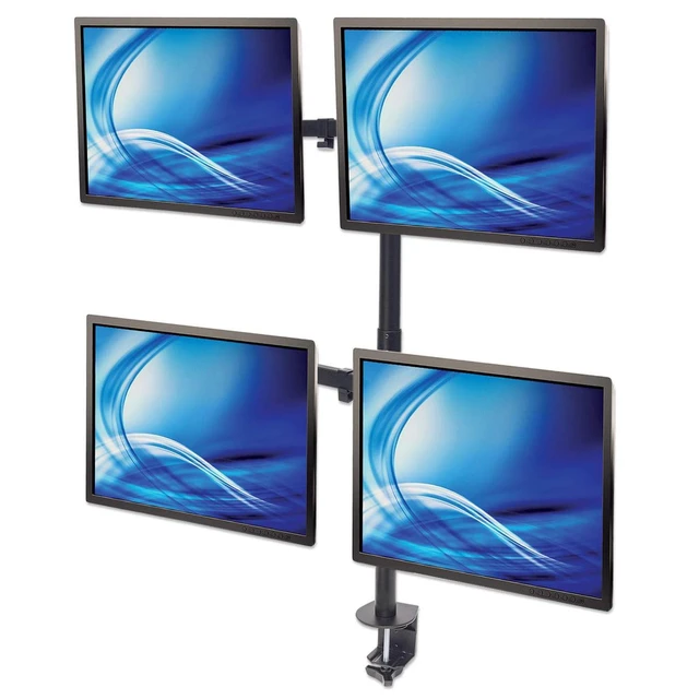 Alt view image 13 of 15 - Manhattan 461566 Desk Mount For Lcd Monitor - Black