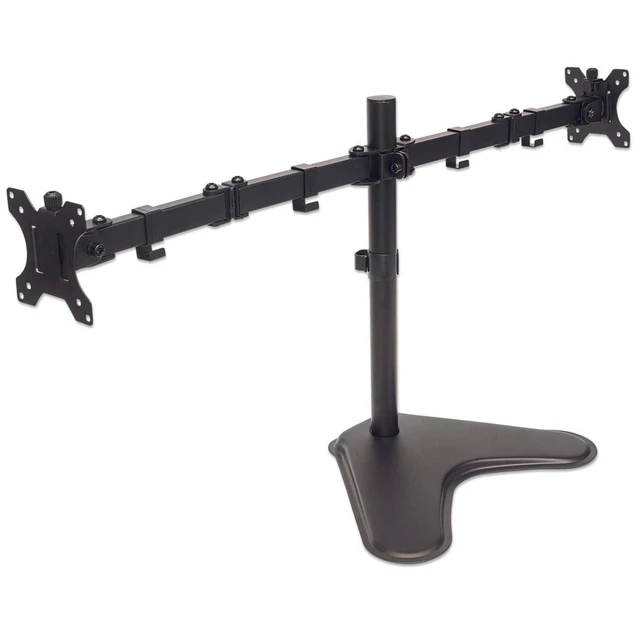 Alt view image 18 of 20 - Manhattan Universal Dual Monitor Stand With Double-Link Swing Arms