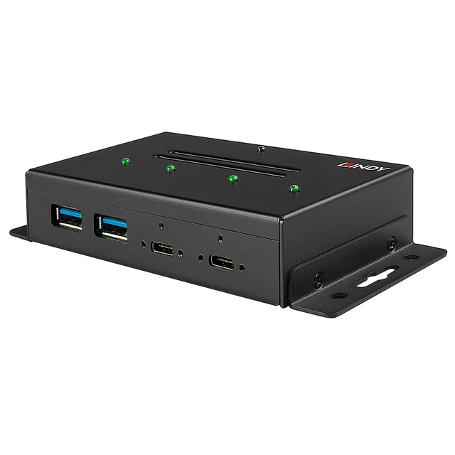 Alt view image 3 of 4 - Lindy 4 Port USB 3.2 Gen 2 Type C Metal Hub
