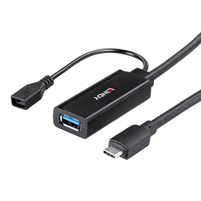 Alt view image 3 of 3 - Lindy 5m USB 3.2 Gen 1 C/A Active Extension