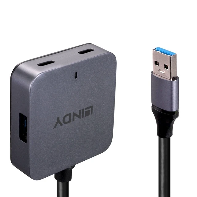 Alt view image 4 of 5 - Lindy 5m USB 3.0 Hub 4 Ports