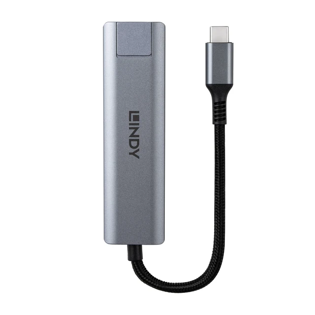 Alt view image 4 of 5 - Lindy USB 3.2 Gen 2 Type C Hub & Gigabit Ethernet