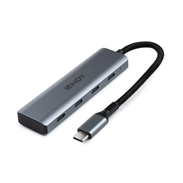 Alt view image 5 of 9 - Lindy 4 Port USB 3.2 Gen 2 Type C Hub - 43414