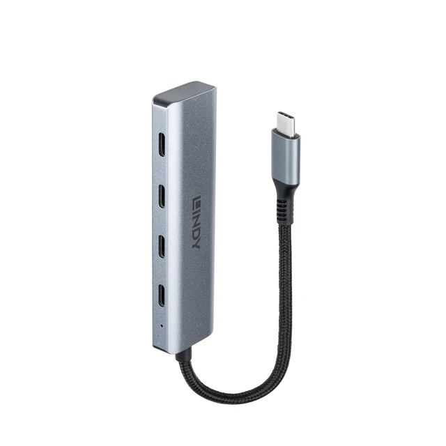Alt view image 7 of 9 - Lindy 4 Port USB 3.2 Gen 2 Type C Hub - 43414