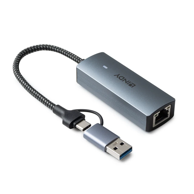 Alt view image 5 of 5 - Lindy USB 3.2 Gen 1 to 5G Ethernet Converter