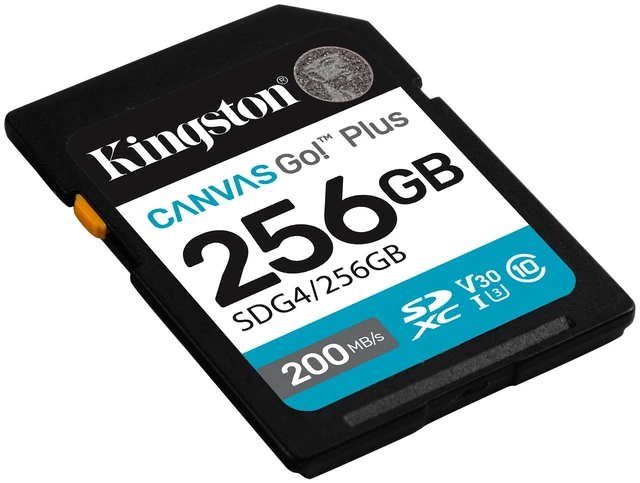 Alt view image 16 of 18 - Kingston Canvas Go! Plus 256 GB Class 10/UHS-I (U3) V30 SDXC - 200 MB/s Read - 160 MB/s Write - Lifetime Warranty