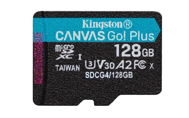 Alt view image 4 of 7 - Kingston Canvas Go! Plus 128 GB Class 10/UHS-I (U3) V30 microSDXC - 200 MB/s Read - Lifetime Warranty