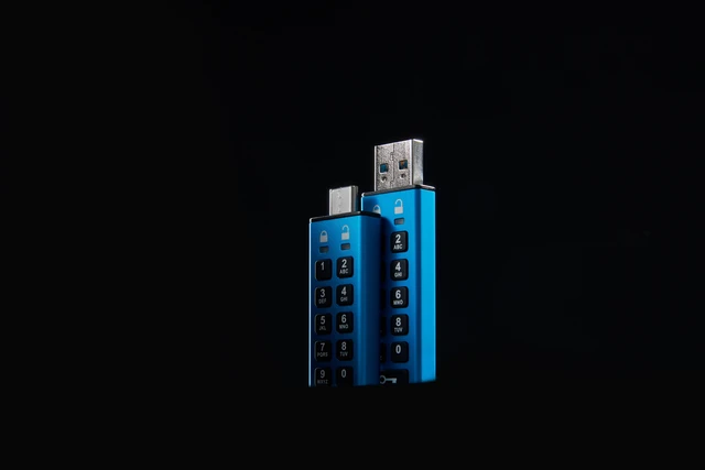 Alt view image 9 of 9 - Kingston Ironkey Keypad 200 USB-C 256GB Encrypted Flash Drive | OS Independent | FIPS 140-3 Level 3 | XTS-AES 256-bit | BadUSB and Brute Force Protection | Multi-Pin Option | IKKP200C/256GB